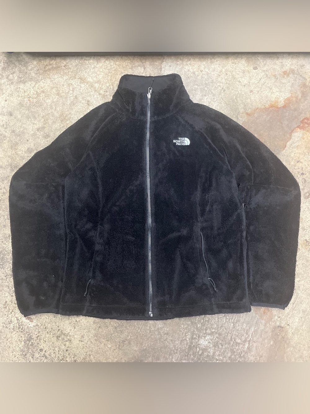 The Northface Fleece Zip Up Sweater Womens Medium Black Comfy Warm Streetwear